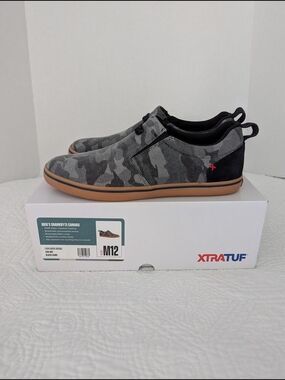 XTRATUF Men’s Sharkbyte Canvas Camo Slip-On Loafers